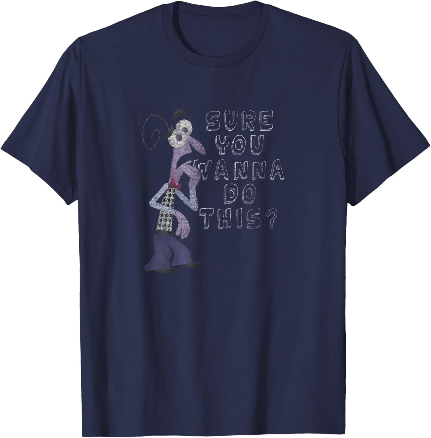 Disney Pixar Inside Out Sure You Wanna Do This Fear Logo T-Shirt - T-Shirt | Navy