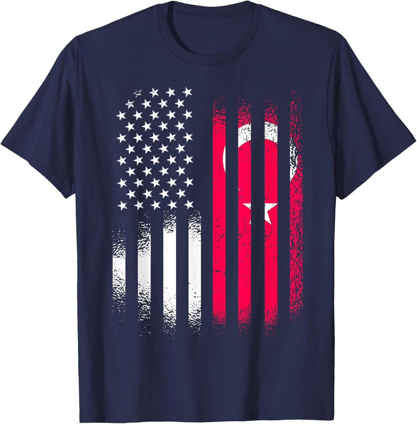 Turkiye American Patriot Grown Country USA Flags Stripes Girls Kids Men T-Shirt - T-Shirt | Navy
