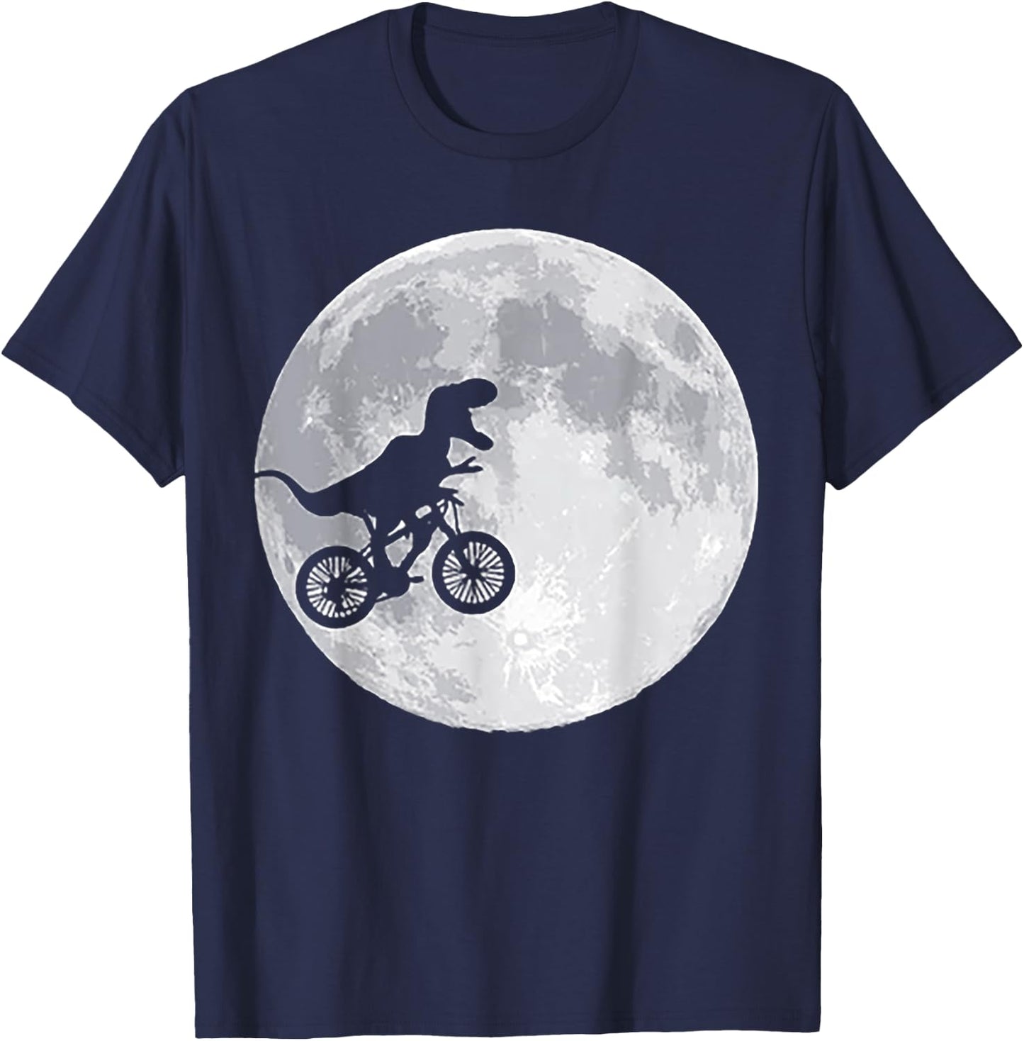 Dinosaur Bike and Moon T-Shirt - T-Shirt | Navy