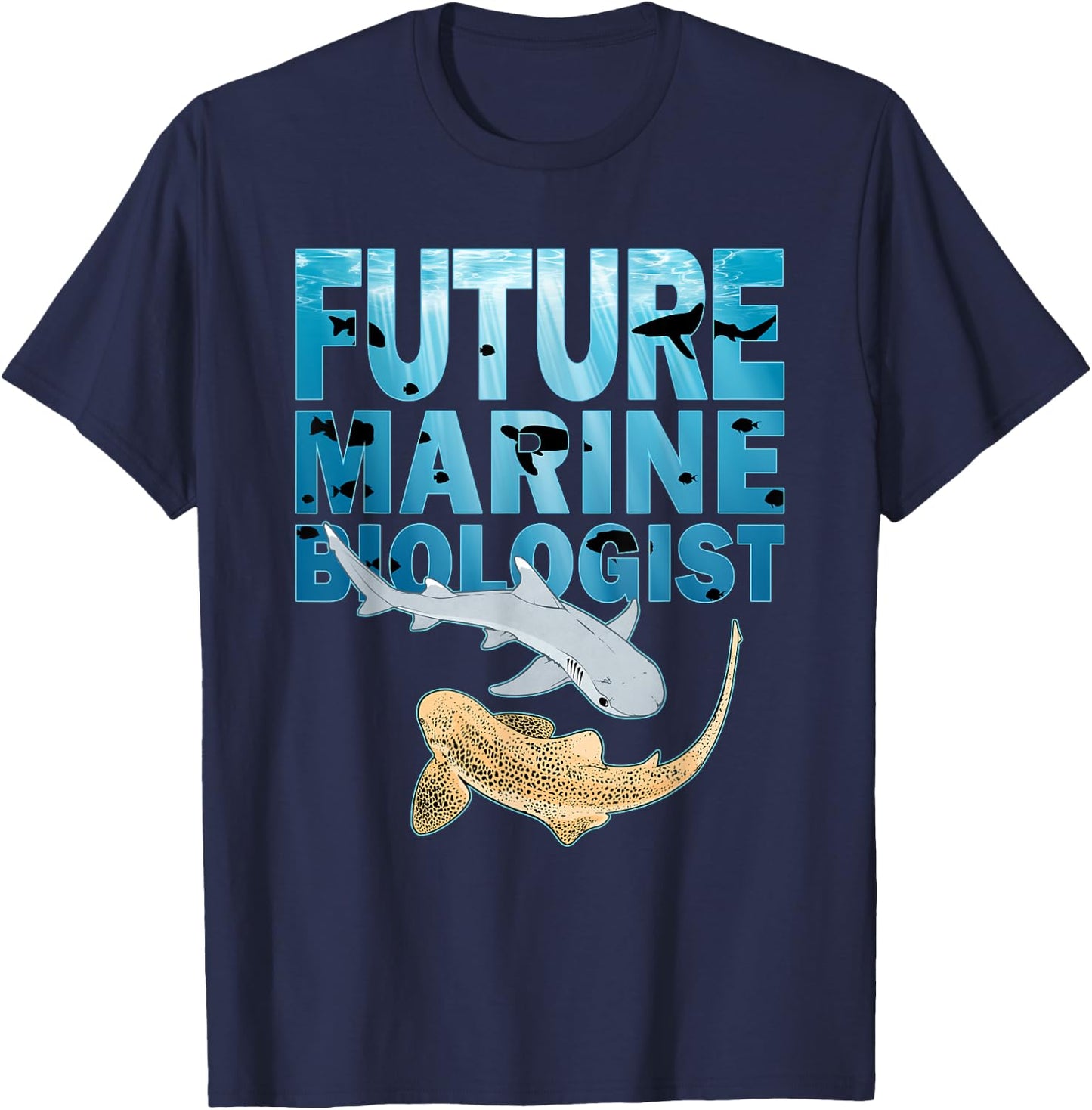 Future Marine Biologist Leopard Shark T-Shirt - T-Shirt | Navy