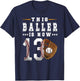 13th Birthday Baseball Boy Thirteen Year Old Baseball Player T-Shirt - T-Shirt | Navy