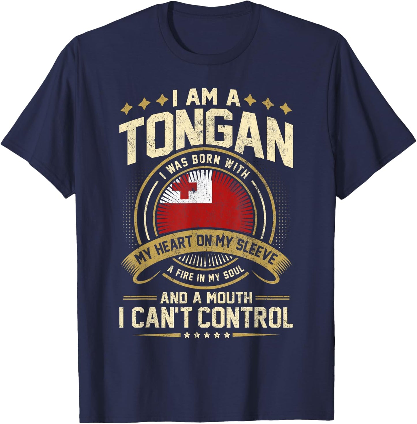 Tonga Funny Quote Tongan Vintage T-Shirt - T-Shirt | Navy