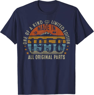 67th Birthday Gifts Men Women Vintage 1958 Original Parts T-Shirt - T-Shirt | Navy