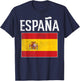 Espana Spain Flag Spanish Soccer Men Women Kids Boys Girl T-Shirt - T-Shirt | Navy