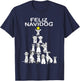 Feliz Navidog Funny Christmas Dog Cute Xmas Tree Dog T-Shirt - T-Shirt | Navy