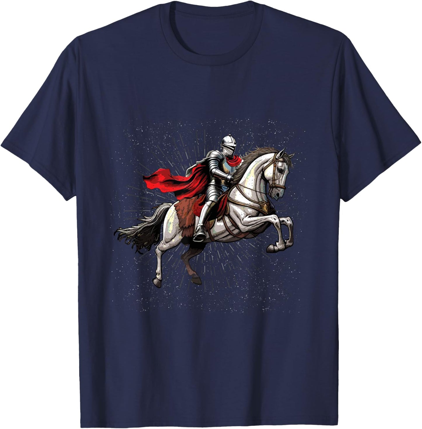 Cool Realistic Knight Renaissance Festival Joust Jousting T-Shirt - T-Shirt | Navy