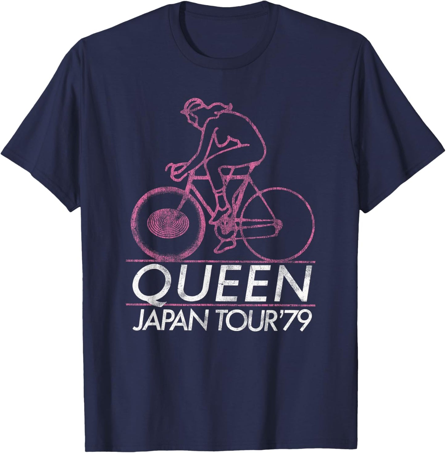 Official Queen Japan Tour 1979 T-Shirt - T-Shirt | Navy