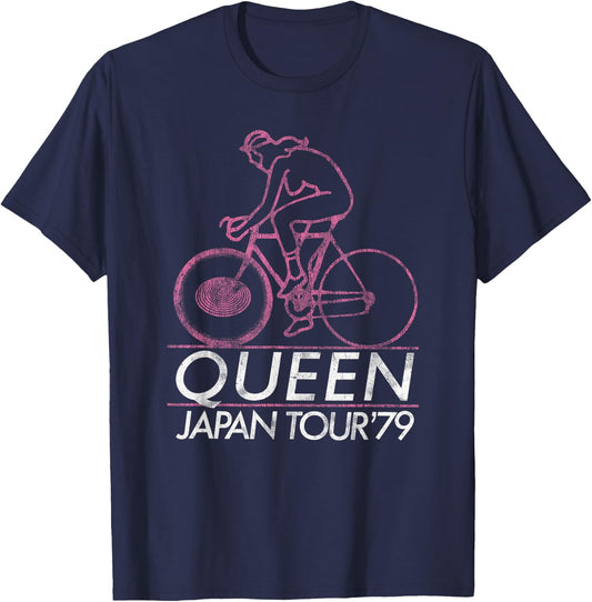 Official Queen Japan Tour 1979 T-Shirt - T-Shirt | Navy