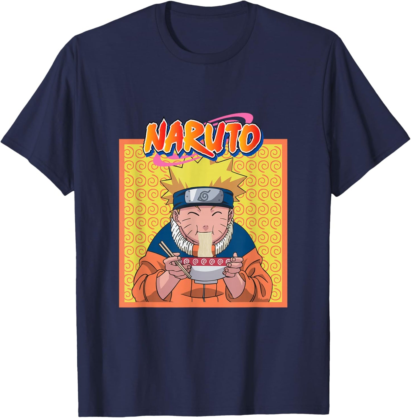 Naruto Eating Ramen T-Shirt - T-Shirt | Navy