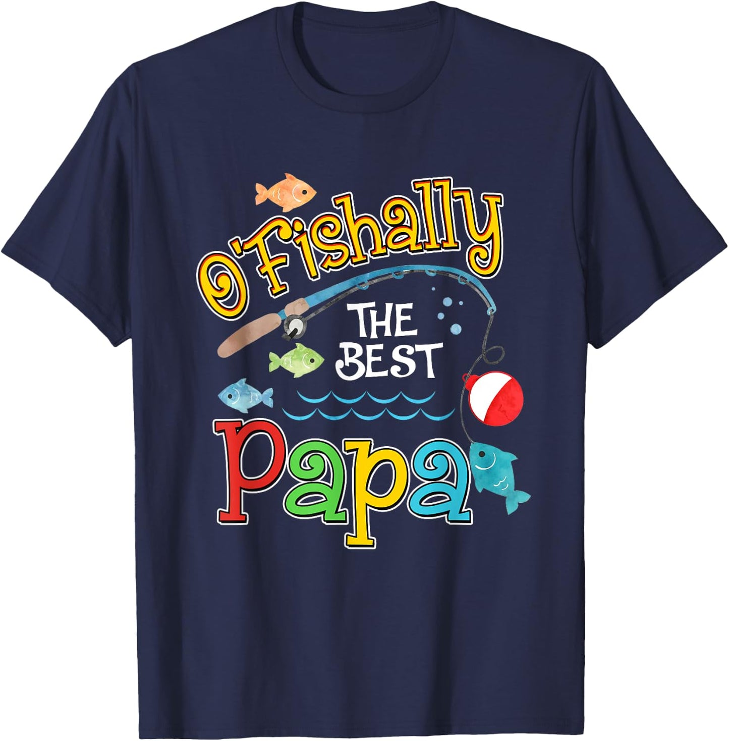 Ofishally The Best Papa of the Birthday Boy T-Shirt - T-Shirt | Navy