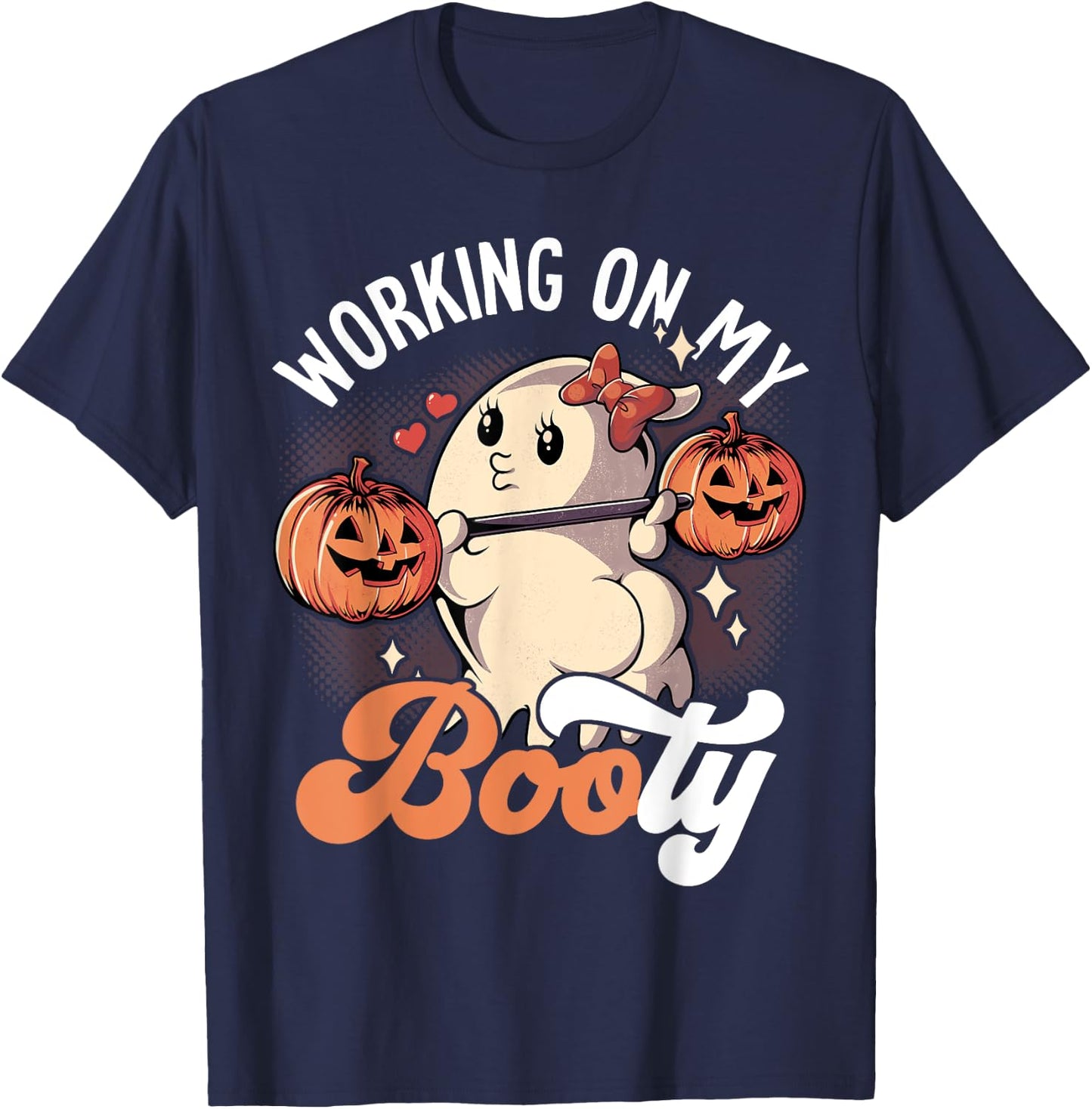 Working On My Booty T-Shirt - T-Shirt | Navy