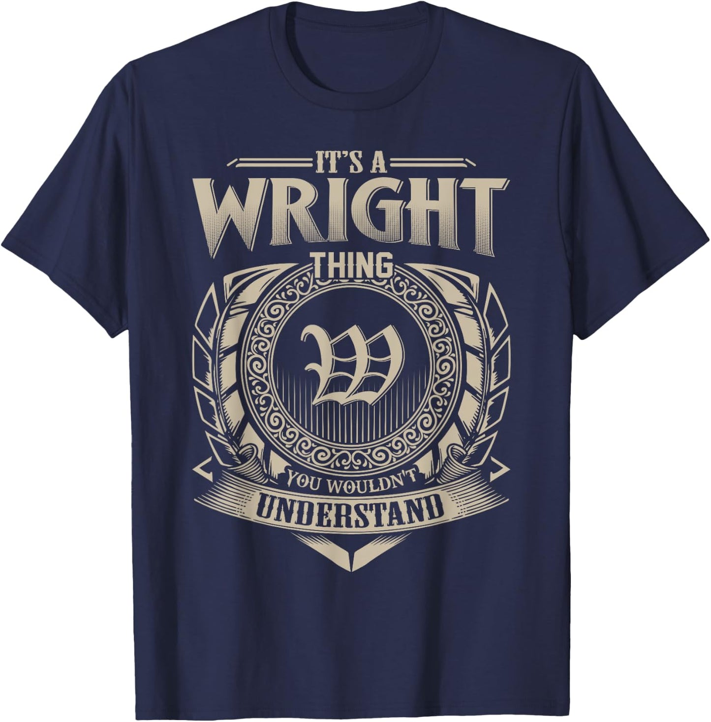 It's A WRIGHT Thing You Wouldn't Understand Name Vintage T-Shirt - T-Shirt | Navy