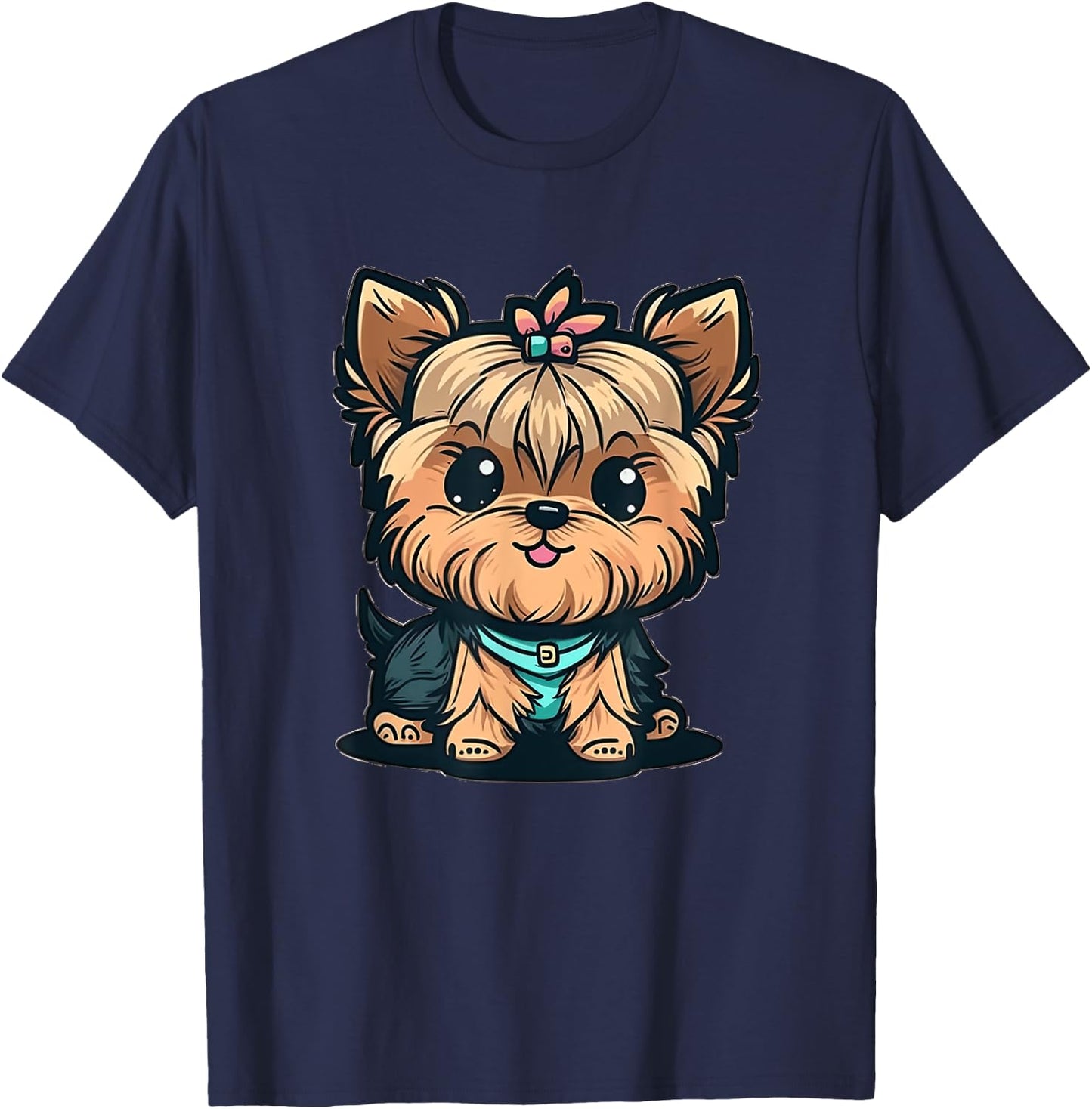 Funny Yorkshire Terrier Cute Puppy T-Shirt - T-Shirt | Navy