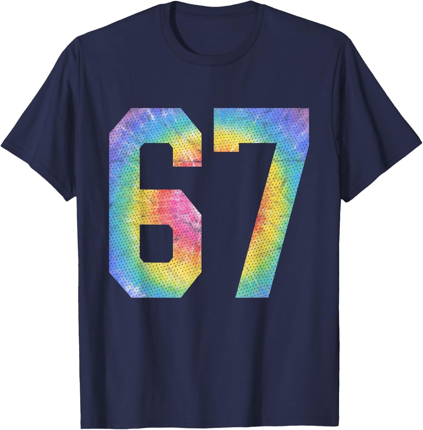 Number 67 Numbered Uniform Sports Team Jersey 67th Birthday T-Shirt - T-Shirt | Navy