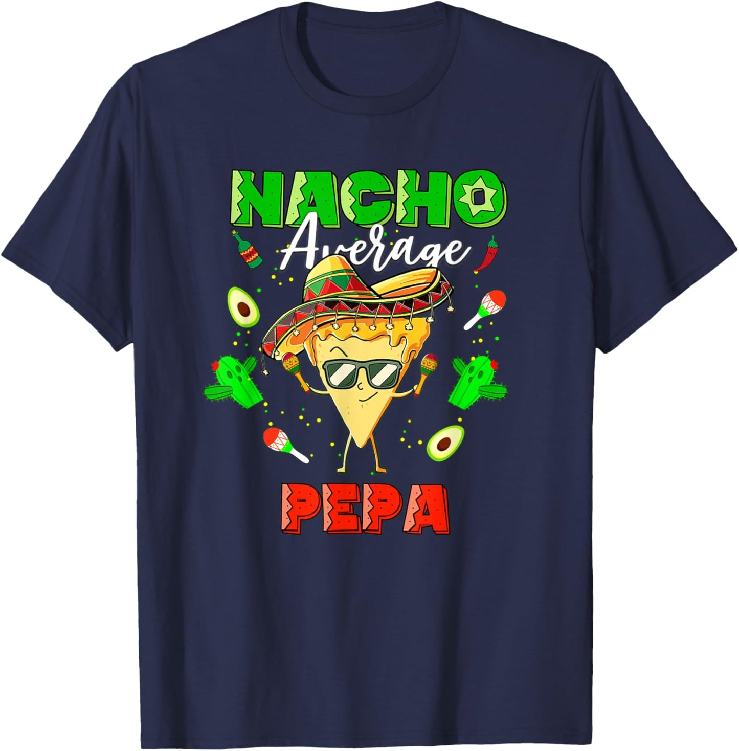 Mexican Nacho Average Pepa T-Shirt - T-Shirt | Navy