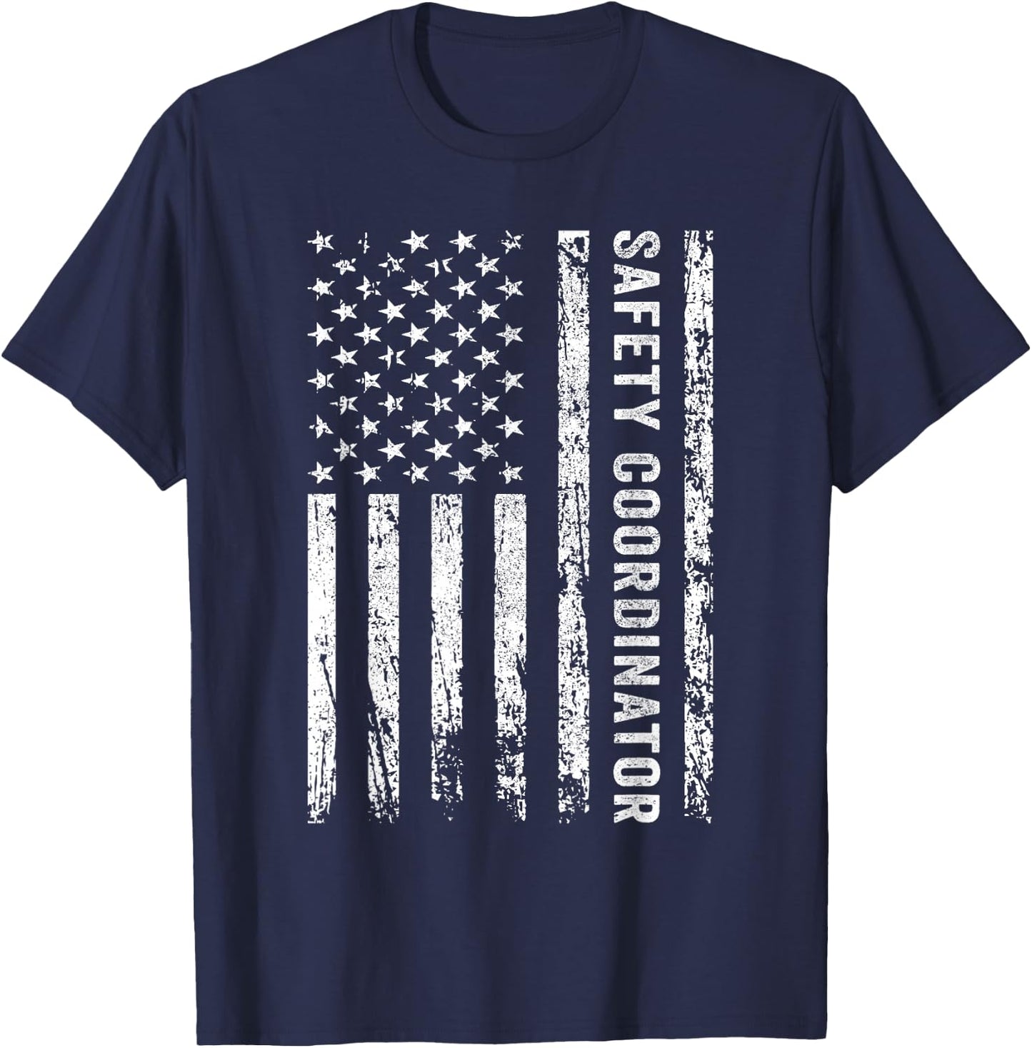 Safety Coordinator US Flag T-Shirt - T-Shirt | Navy