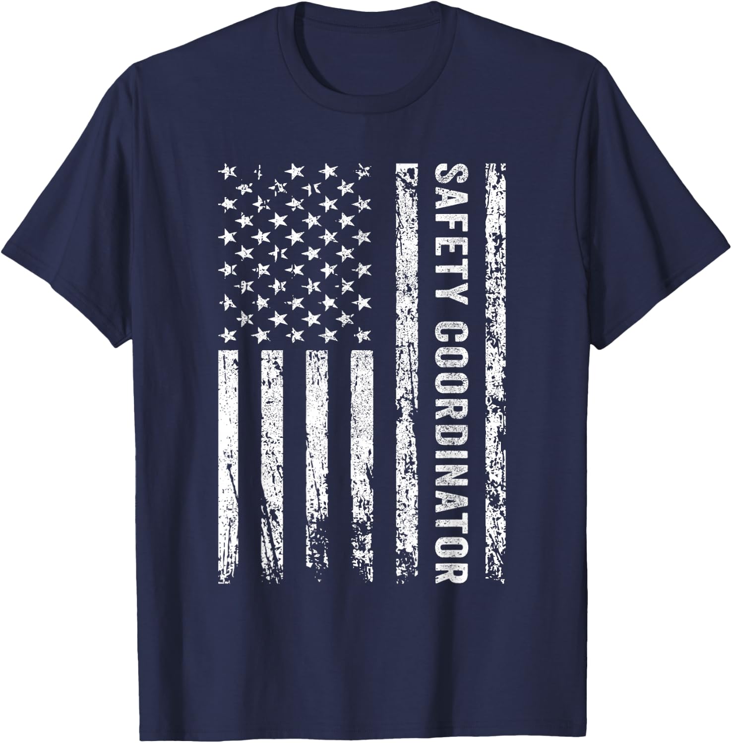 Safety Coordinator US Flag T-Shirt - T-Shirt | Navy