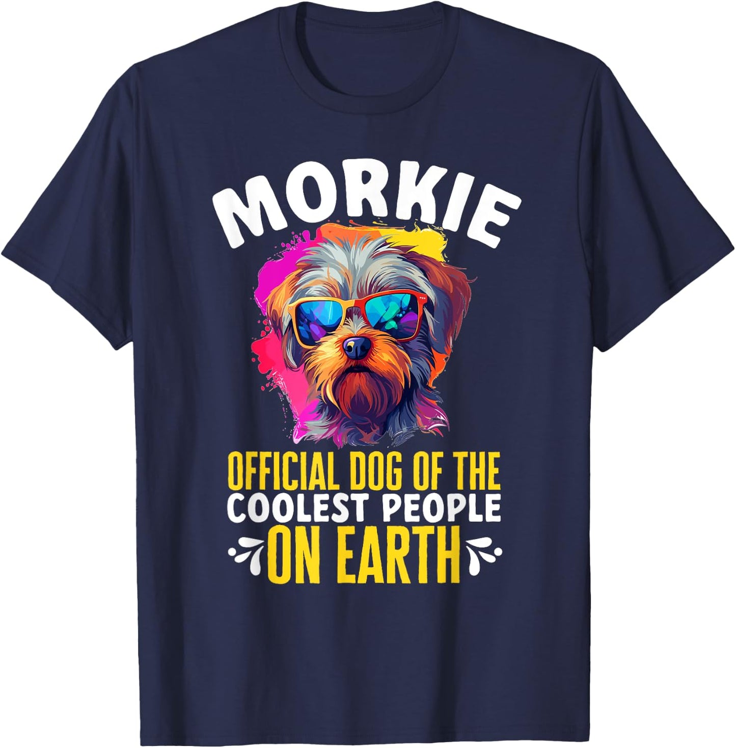 Morkie Dog Breed Pet Morkie Official Dog Men Women Girls Kids T-Shirt - T-Shirt | Navy
