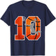 Kids 10 Years Old 10th Basketball Birthday Party Boys Girls T-Shirt - T-Shirt | Navy