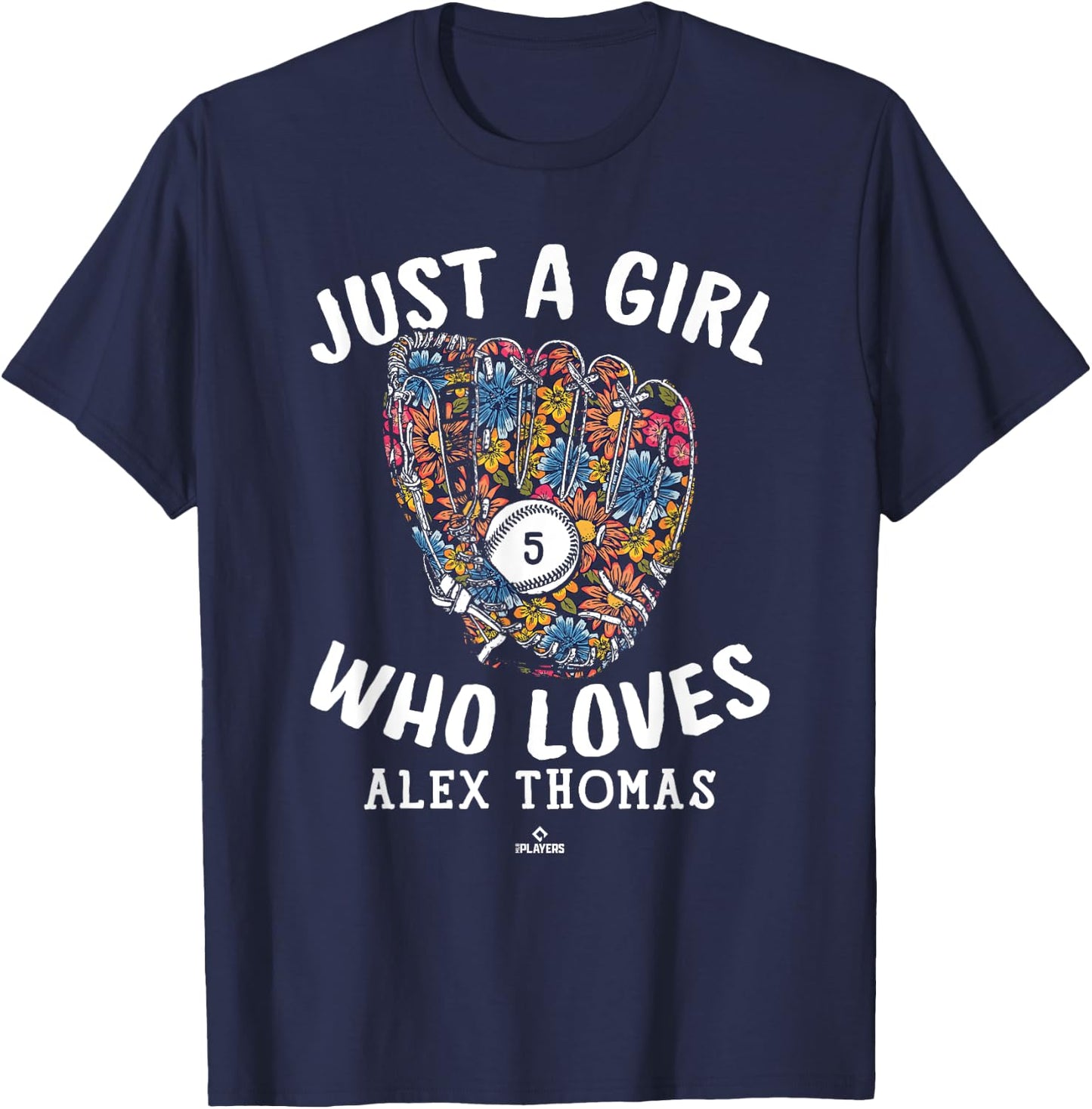 Just A Girl Who Loves Alek Thomas Arizona MLBPA T-Shirt - T-Shirt | Navy