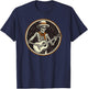 skeleton playing banjo Funny Bluegrass Style T-Shirt - T-Shirt | Navy