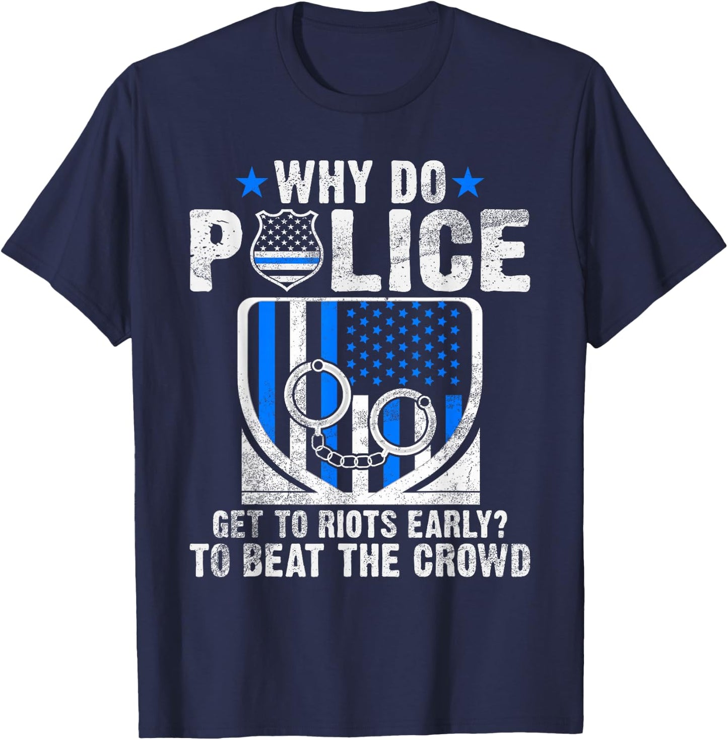 Funny Police T-Shirt - T-Shirt | Navy
