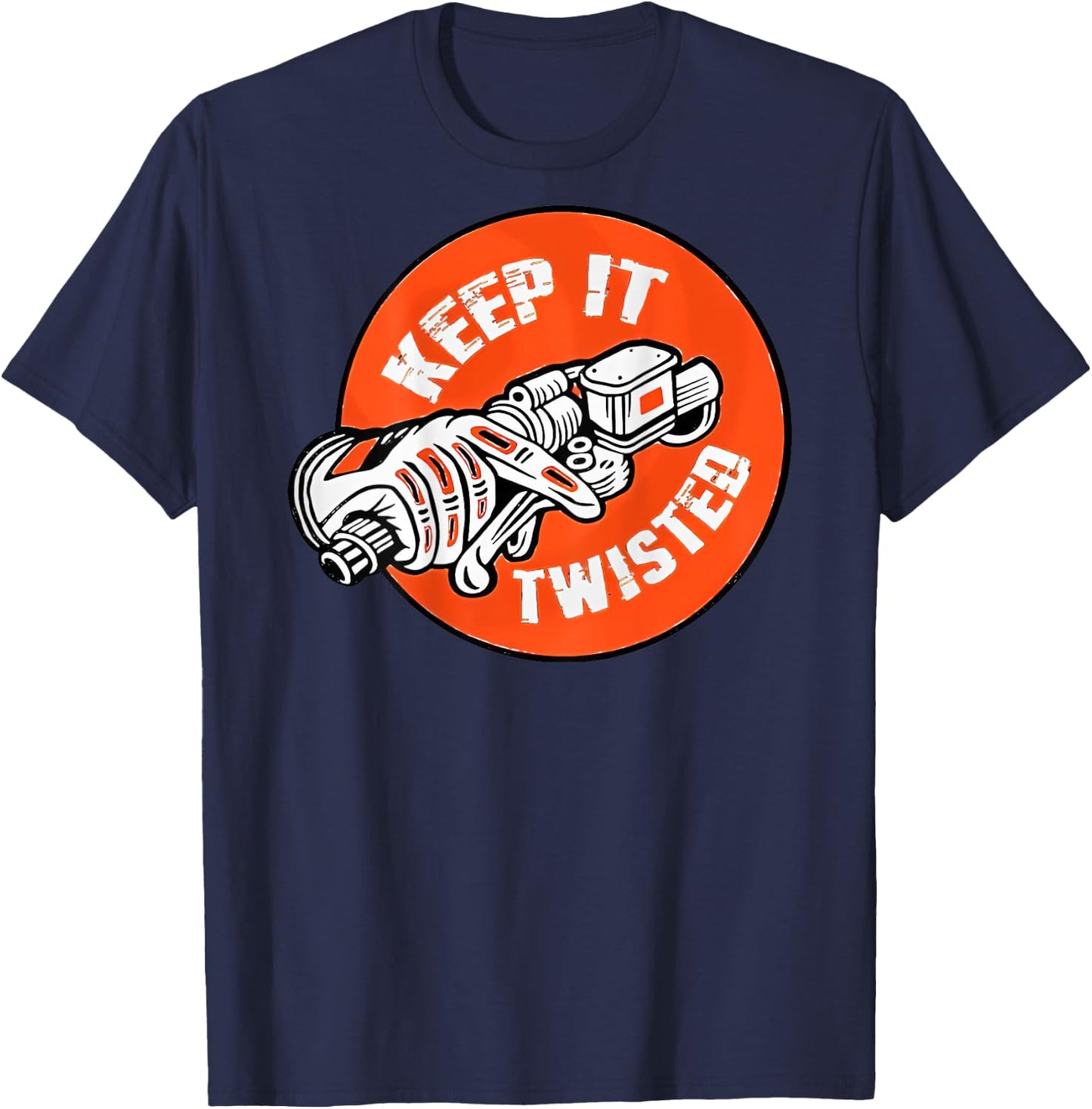 Keep it Twisted Motorcycle T-Shirt - T-Shirt | Navy