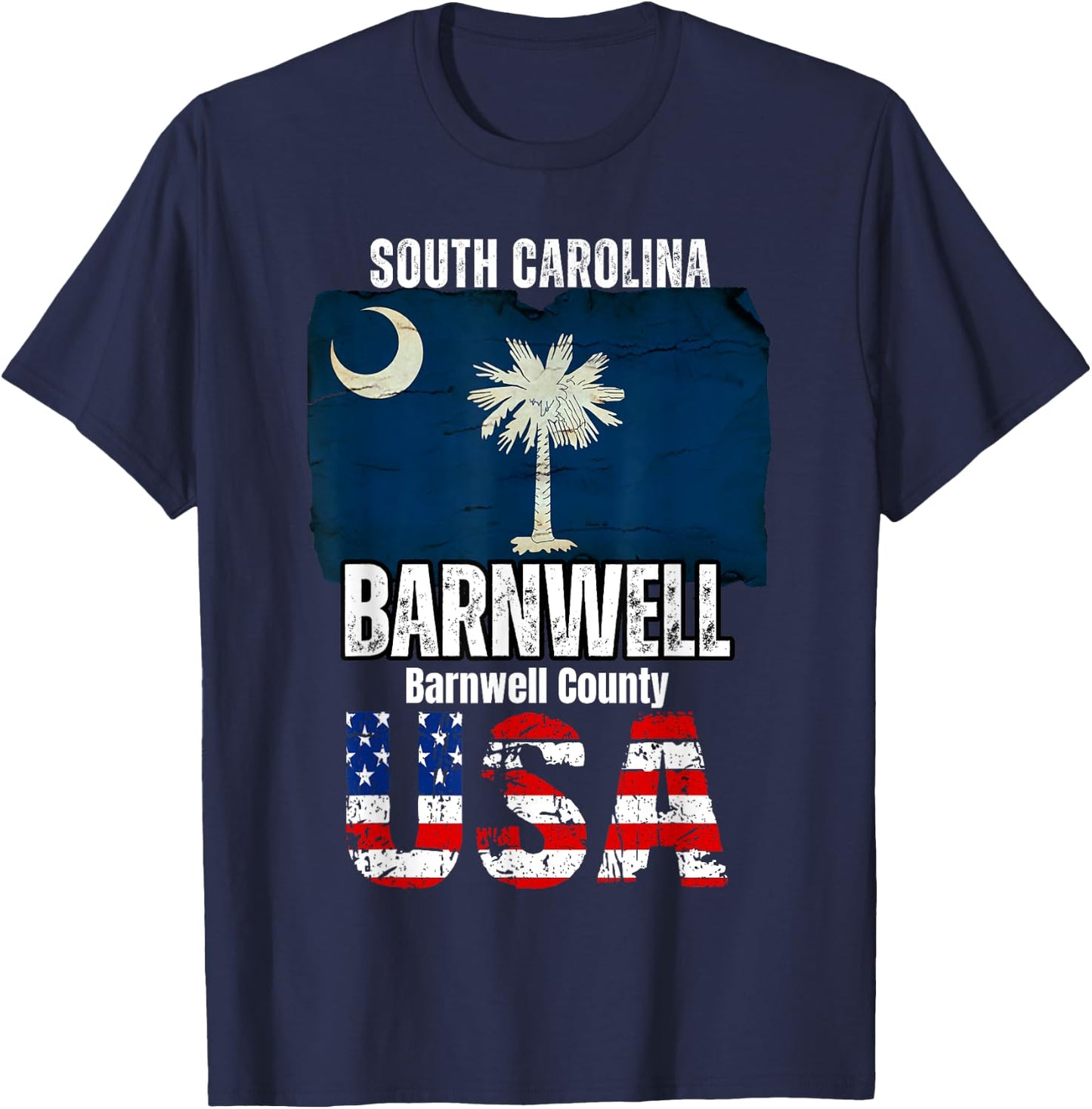 Barnwell South Carolina SC Barnwell County Souvenir T-Shirt - T-Shirt | Navy