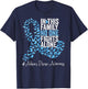 Addison's disease Awareness Month Light Blue Ribbon T-Shirt - T-Shirt | Navy
