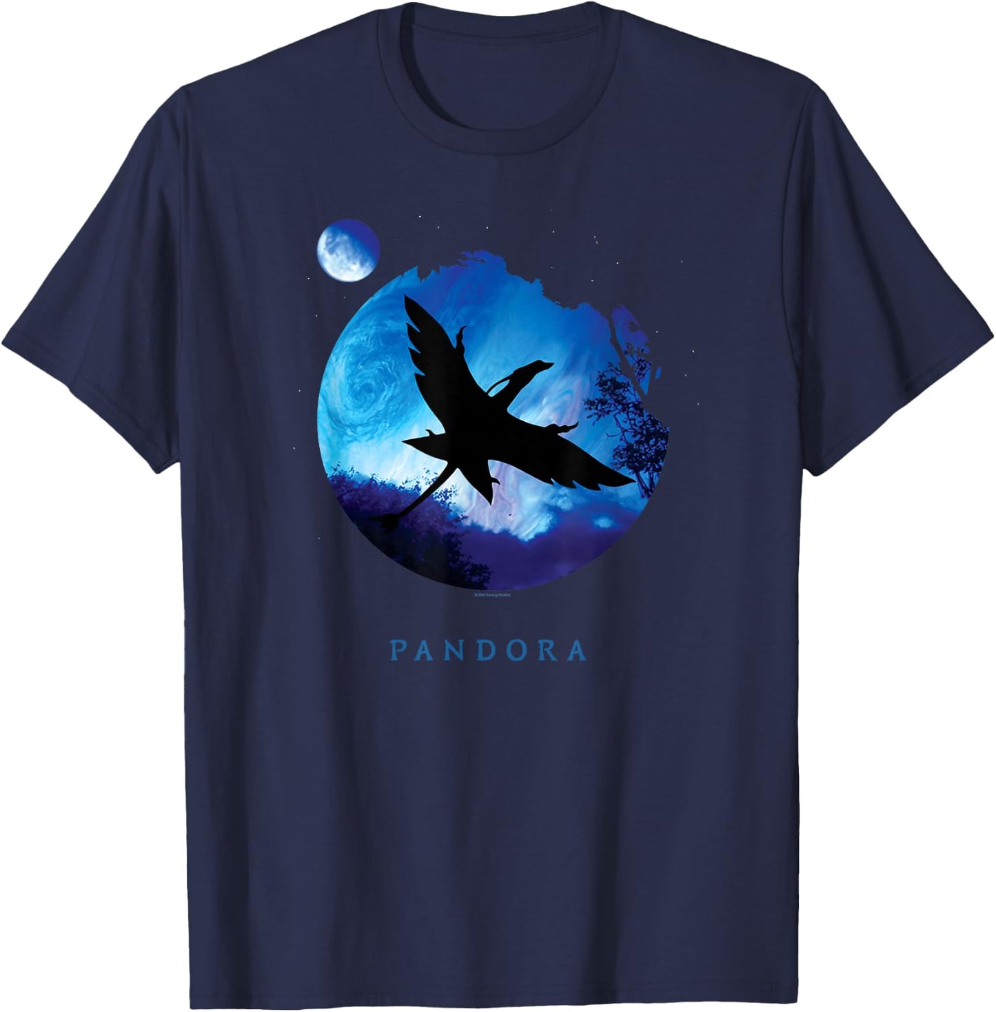 Avatar Pandora Creature Mountain Banshee in Night Sky T-Shirt - T-Shirt | Navy
