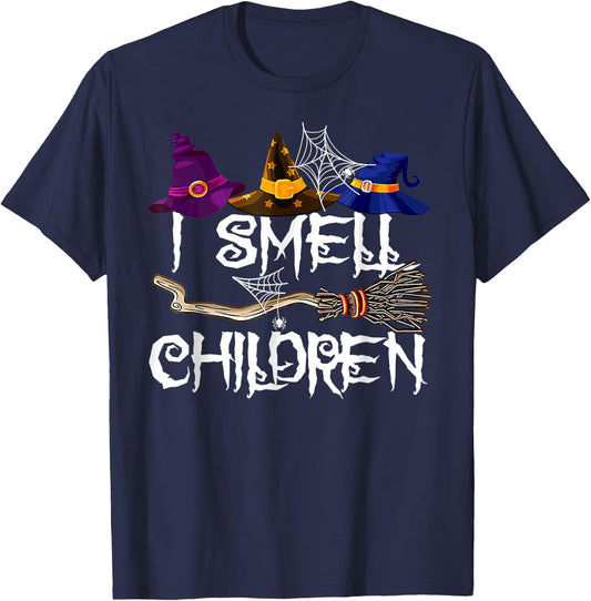 I Smells Children Funny Witches Halloween Party Costume T-Shirt - T-Shirt | Navy