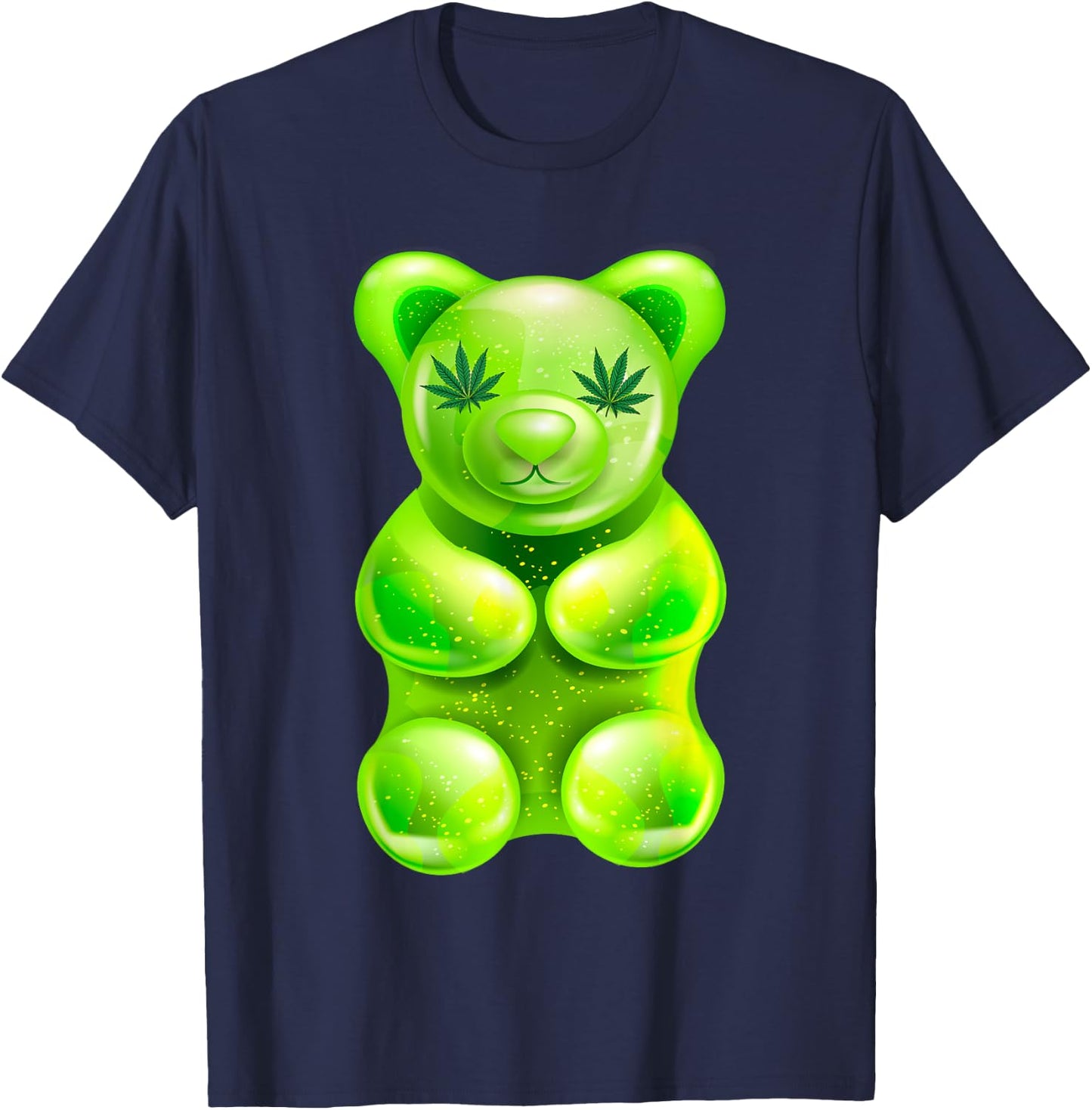 Funny Bear Edibles Weed 420 T-Shirt - T-Shirt | Navy