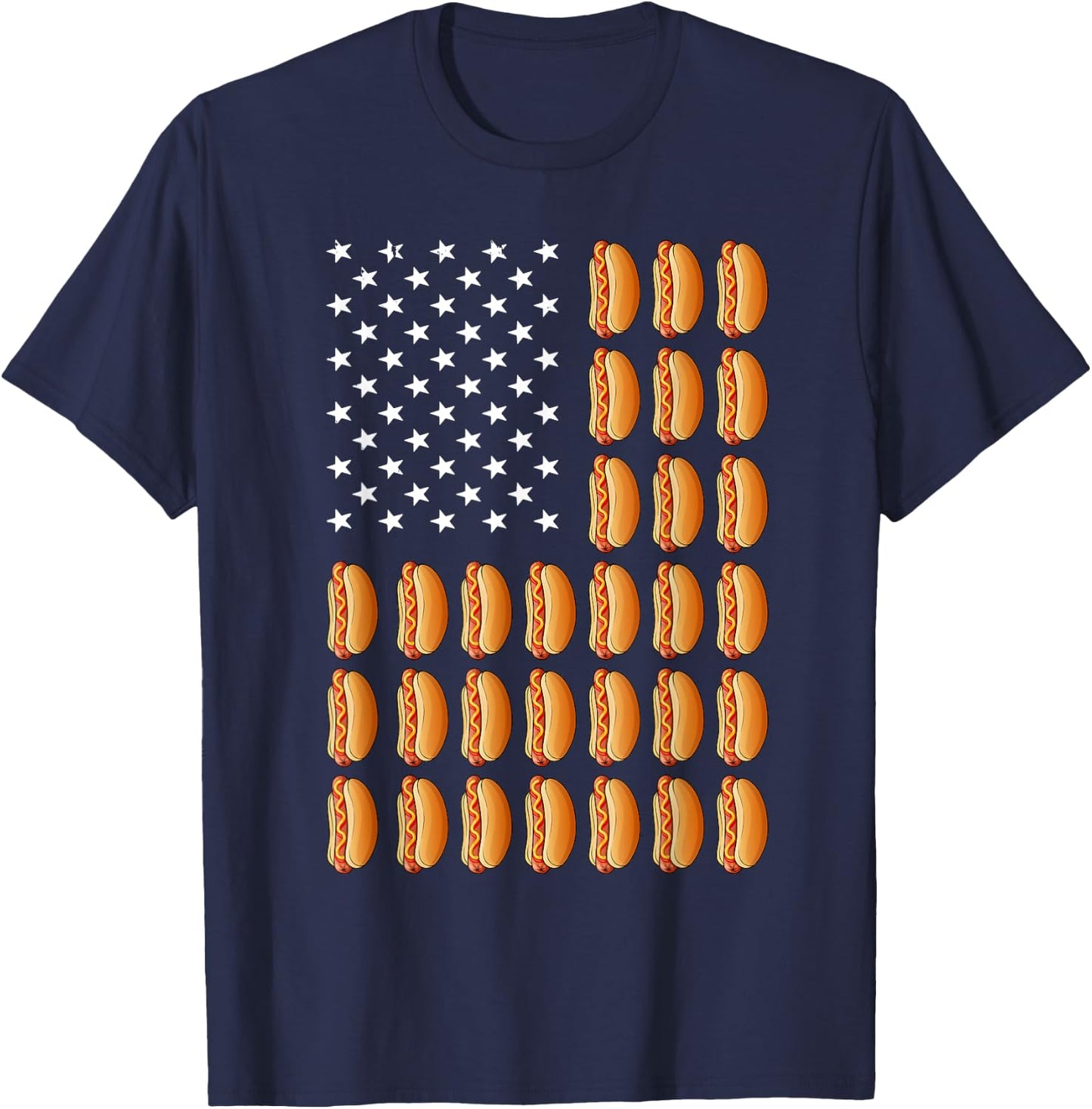 Funny Hot Dog Design Women Kids Food Hotdog Lovers T-Shirt - T-Shirt | Navy