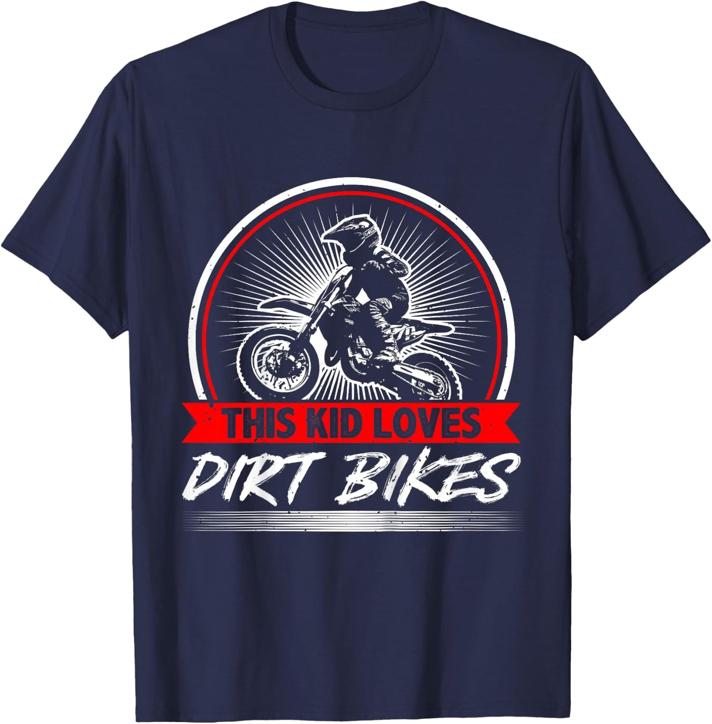 Kids This Kid Loves Dirt Bikes Motocross Dirt Bike T-Shirt - T-Shirt | Navy