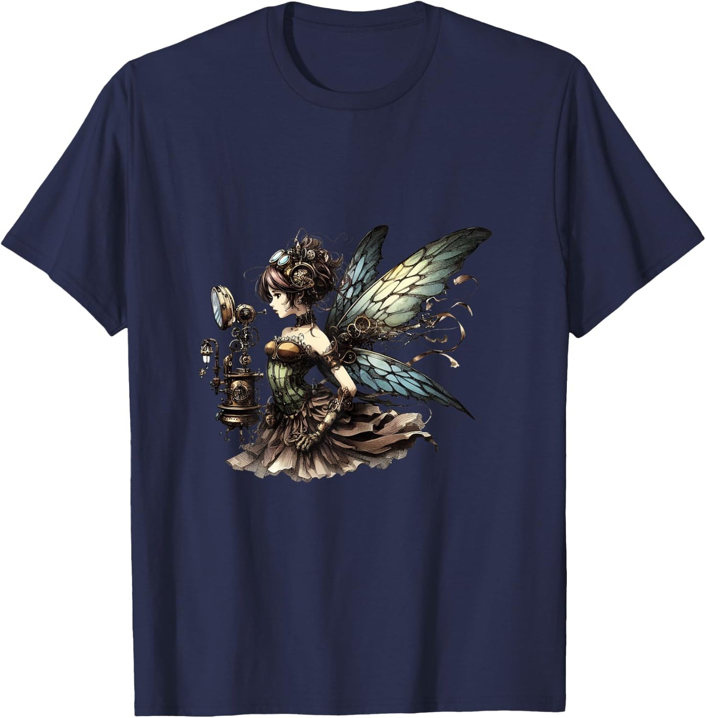 Gorgeous Steampunk Fairy T-Shirt - T-Shirt | Navy