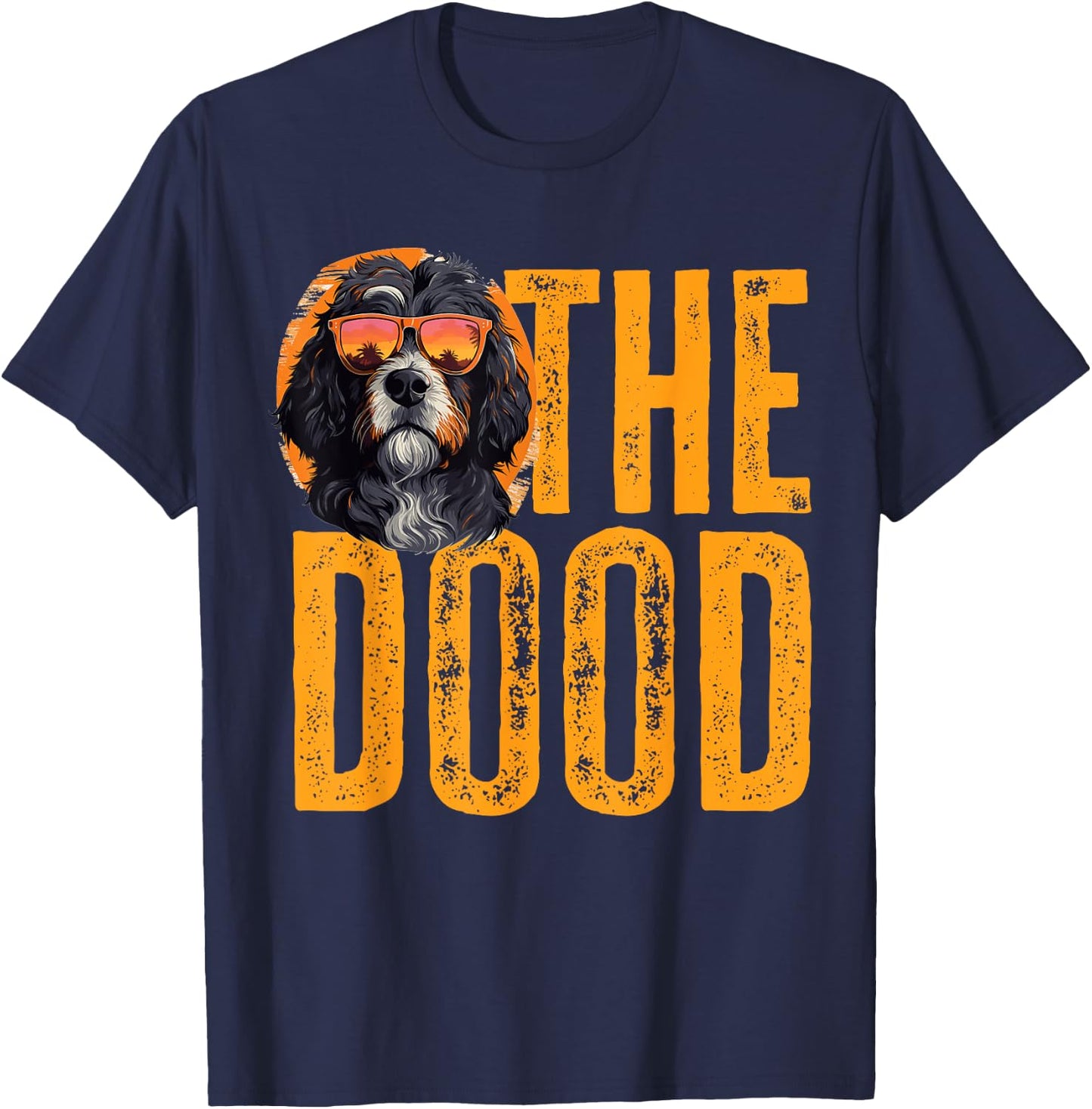 Bernedoodle Dog Breed Pet The Dood T-Shirt - T-Shirt | Navy