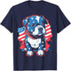 Patriotic Pitbull Puppy | 4th July American Pitbull Dog Dad Men T-Shirt - T-Shirt | Navy