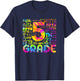Tie Dye 5th Grade Typography Team Fifth Grade Teacher Women Girls Kids T-Shirt - T-Shirt | Navy