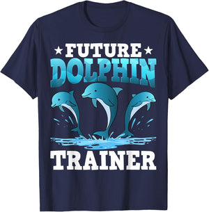 Future Dolphin Trainer Sea Ocean Dolphins T-Shirt - T-Shirt | Navy