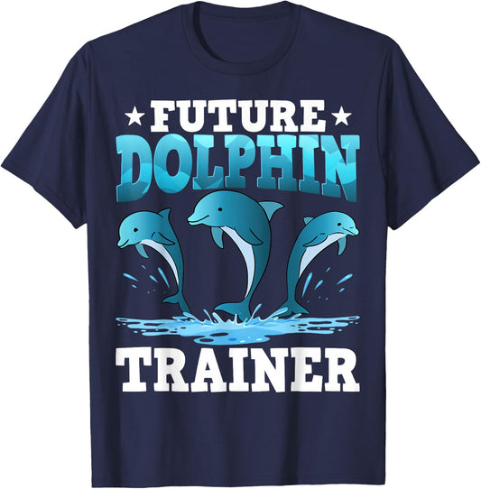 Future Dolphin Trainer Sea Ocean Dolphins T-Shirt - T-Shirt | Navy