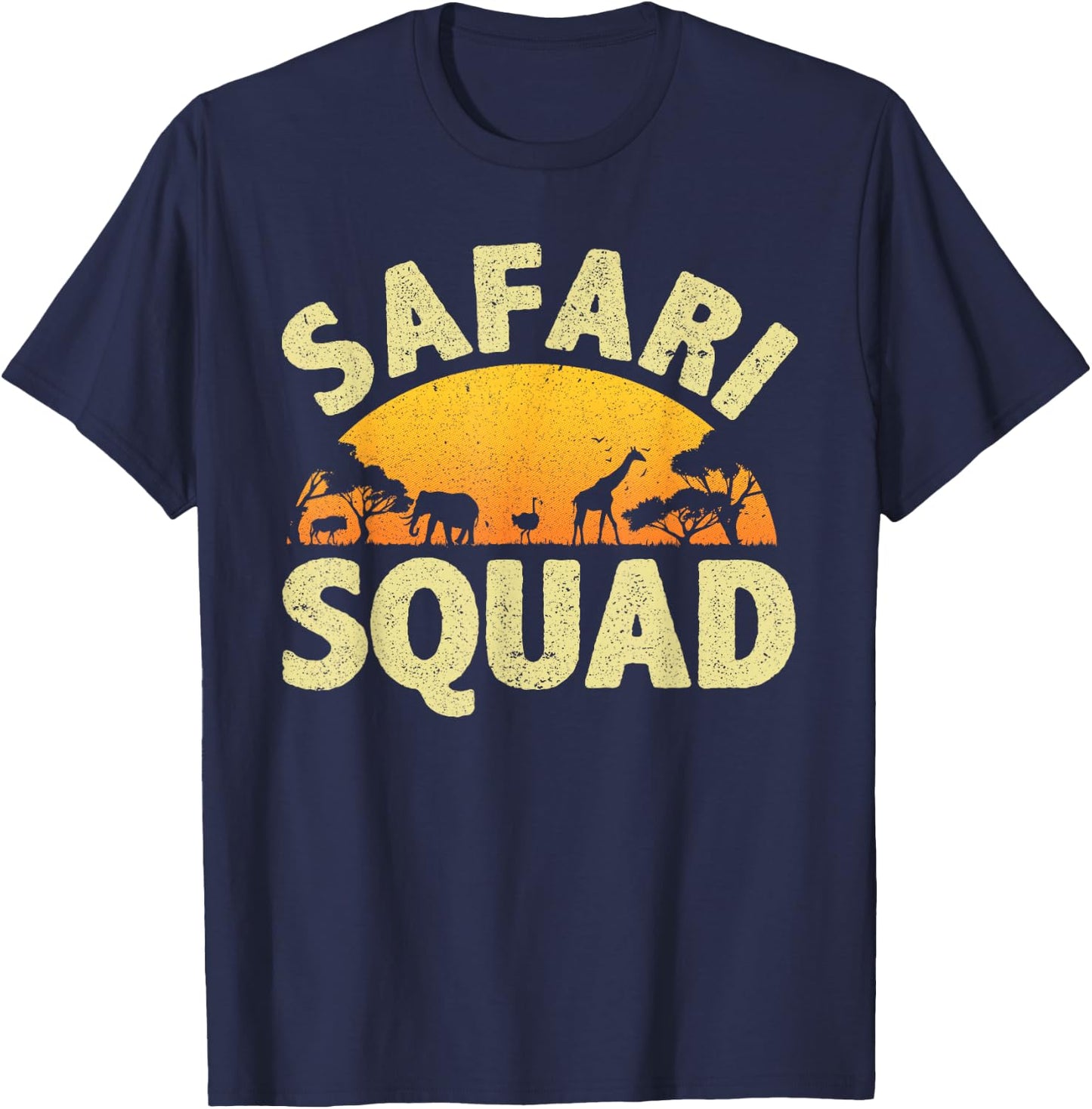 Cool Safari Squad Women Zoo Animal African Jungle T-Shirt - T-Shirt | Navy