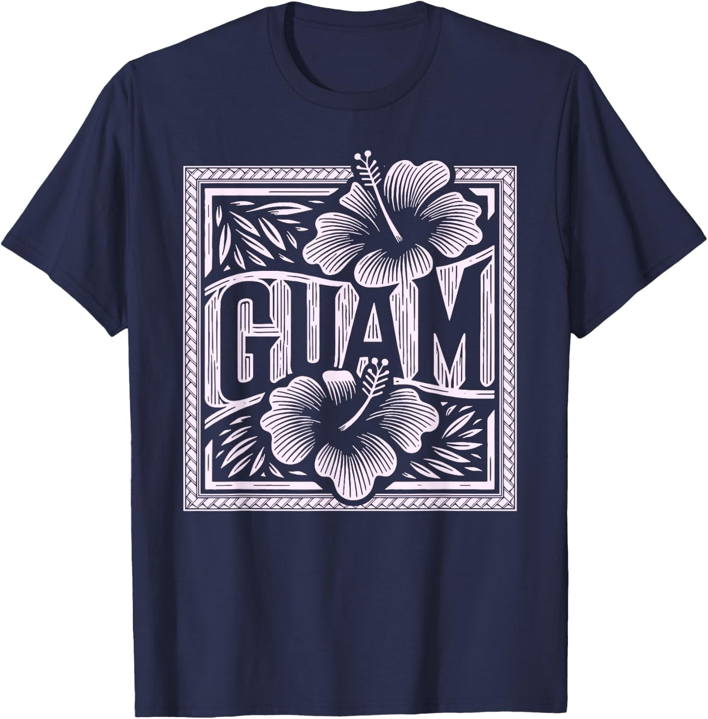 Vintage Tribal 671 Guahan Guam T-Shirt - T-Shirt | Navy