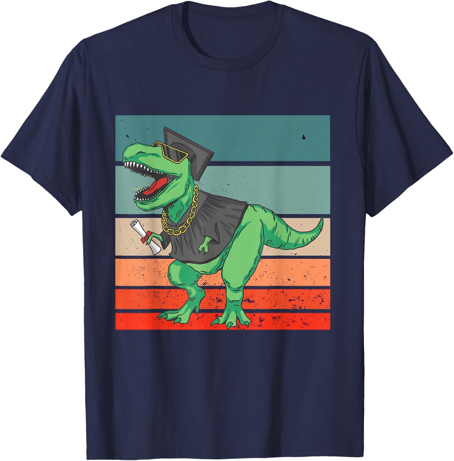 Dinosaur Graduation T-Rex perfect graduation Prehistoric T-Shirt - T-Shirt | Navy