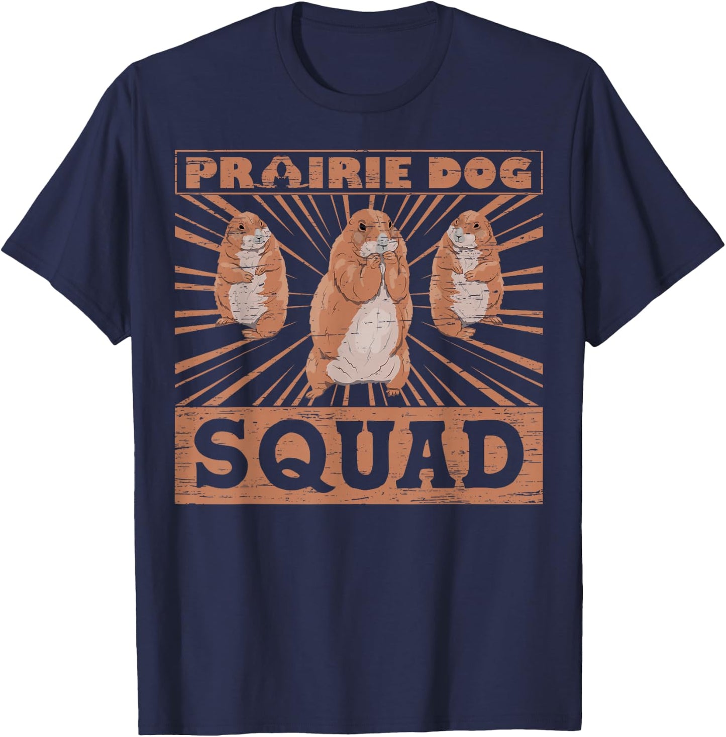 Prairie Dog Squad - Funny Prairie Dog T-Shirt - T-Shirt | Navy