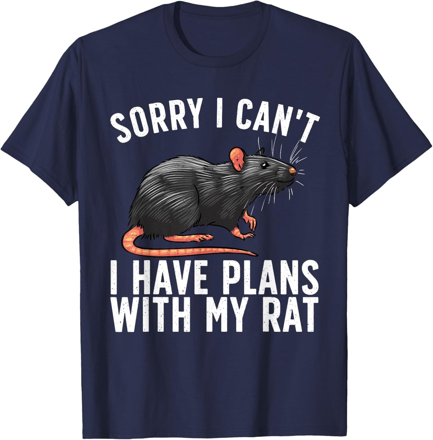 Funny Rat Lover Design Women Mouse Rat Animal Lovers T-Shirt - T-Shirt | Navy