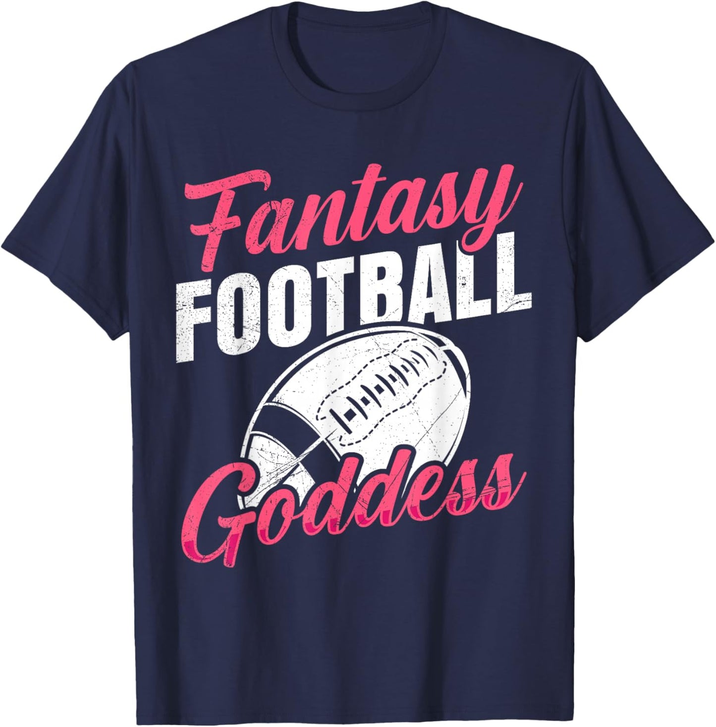 Fantasy Football Goddess Women Fantasy Football T-Shirt - T-Shirt | Navy