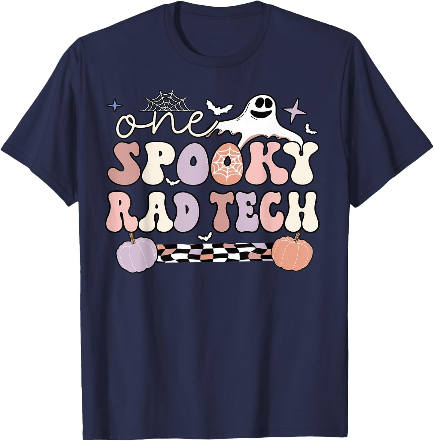 Spooky Radiology Tech Halloween Rad Technologist Rad Tech T-Shirt - T-Shirt | Navy