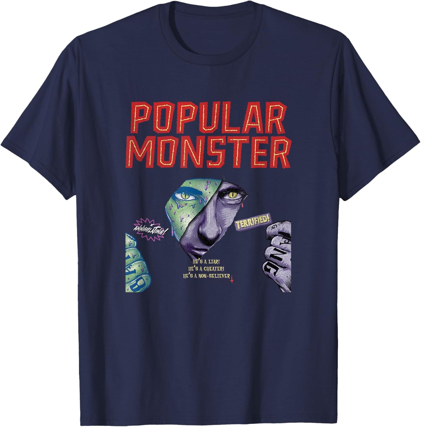 Falling In Reverse - Official Merchandise - Popular Monster T-Shirt - T-Shirt | Navy
