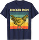 Cool Chicken Mom Art Chicken Farmer Poultry Farm T-Shirt - T-Shirt | Navy