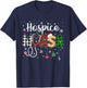 Hospice Nurse Xmas Santa Hat Nursing Christmas Pattern T-Shirt - T-Shirt | Navy